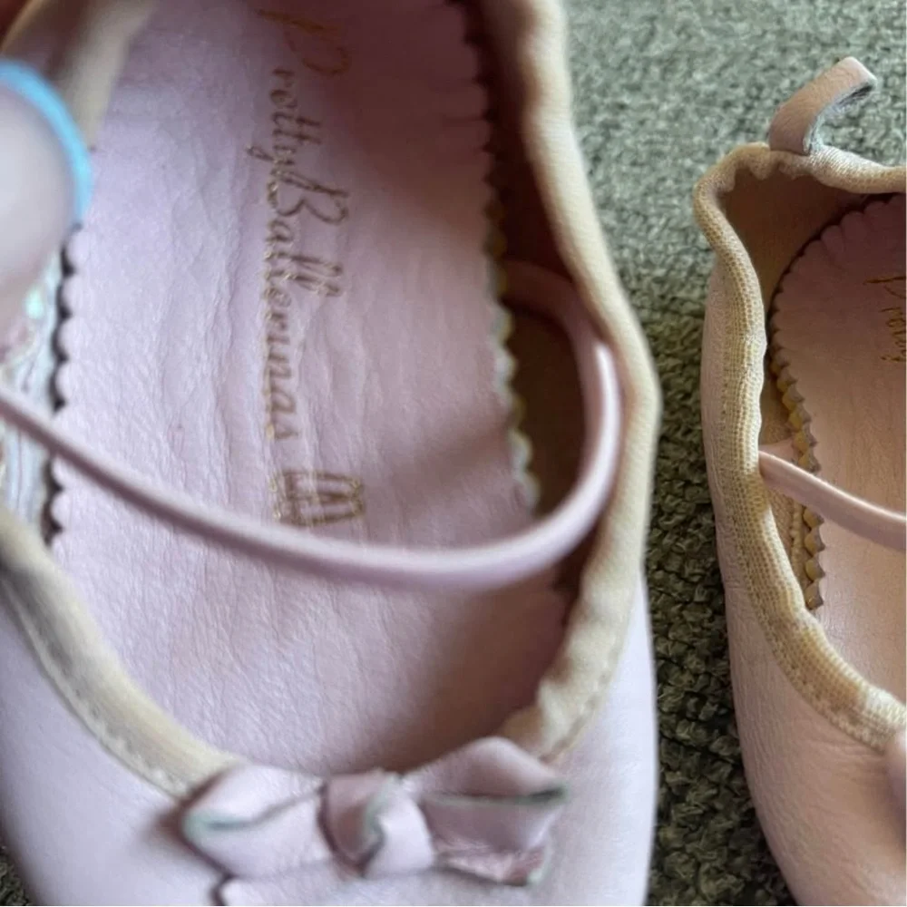 SALE 4/$20 PRETTY BALLERINAS Sz 19 USA 3 PINK SOFT LEATHER BABY GIRL crib SHOES